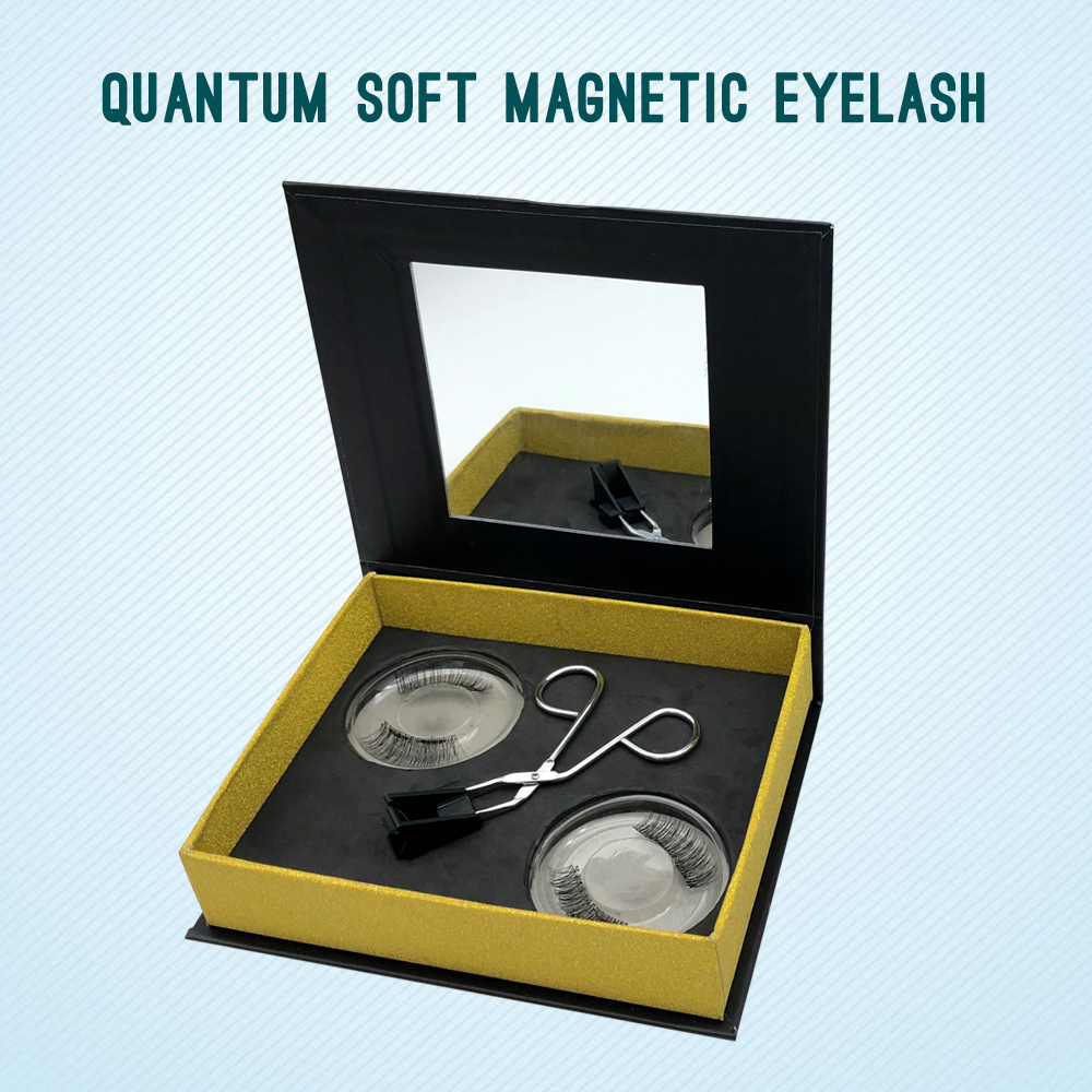 Wholesale 8d quantum magnetic eyelash  Soft magnetic eyelash set Magnetic Eyelash Curler Set XJ67